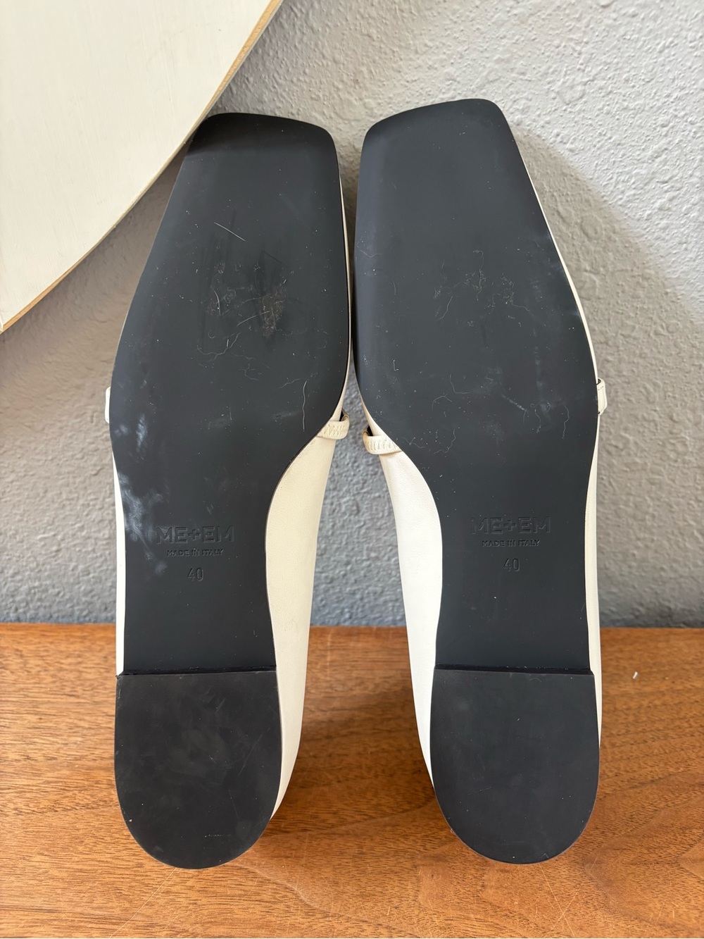 ME+EM faux pearl square toe ballerina flats in off white (40) 10 - Picture 6 of 8